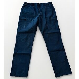 MOUNTAIN WAREHOUSE Mens 40x30.5 Straight Cargo Pants Black Stretch Gorpcore